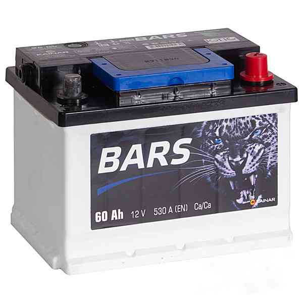 Аккумулятор автомобильный BARS Silver 60 (о.п.) низкий